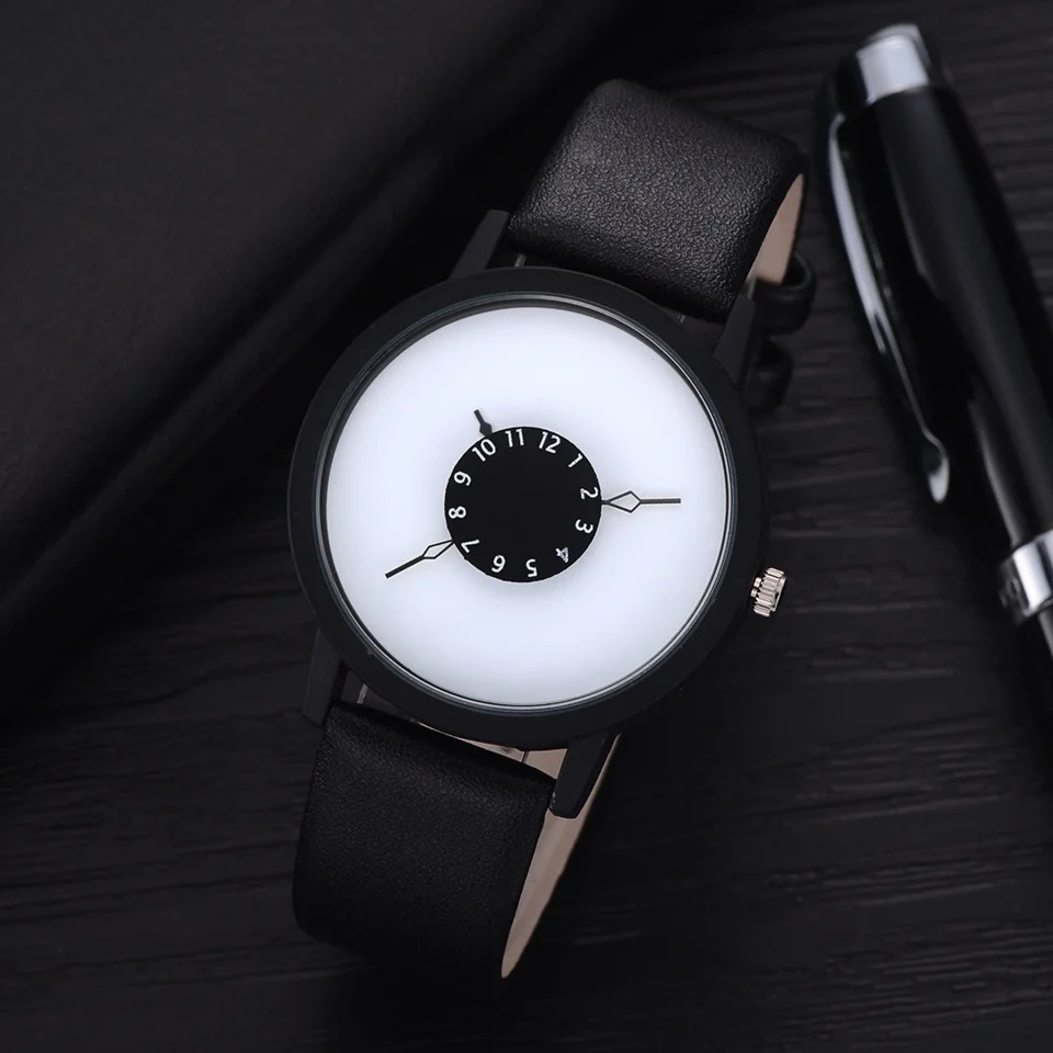 Простые Спортивные часы для мужчин роскошные часы Лидирующий бренд Модные кварцевые часы мужские кожаные белые Наручные часы Часы Relogio