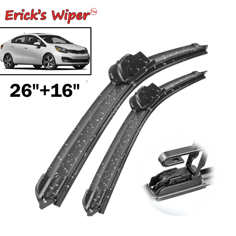 

Erick's Wiper Front Wiper Blades For Kia Rio UB 2011 - 2017 Windshield Windscreen Front Window 26"+16"
