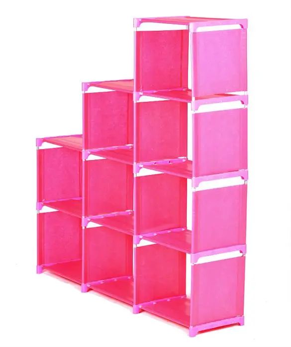 Korie 30 inch Adjustable Bookcase Storage Bookshelf with 9 Book Shelves Gray Storage Cube Book Shelves Organizer Shelf