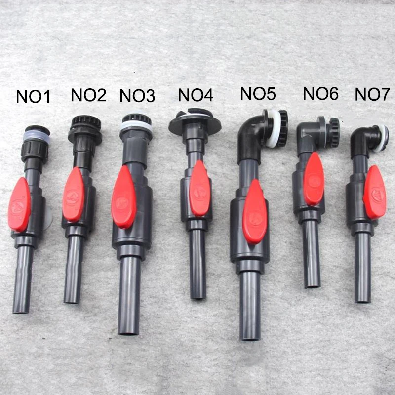 

PVC Tank Drainage + Ball Valve + Pipe Fitting Connector For Aquarium Fish Tank