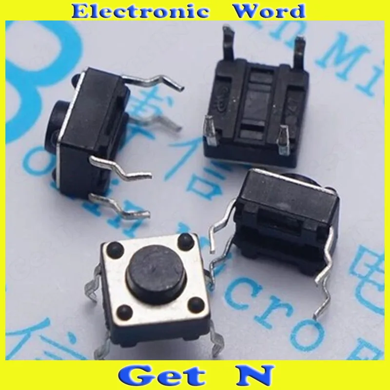 50pcs 6*6*5 Upright Type 4-Pin Tactile Button Switch for Induction Cooker Electromagnetic Oven 6*6*5H | Обустройство дома