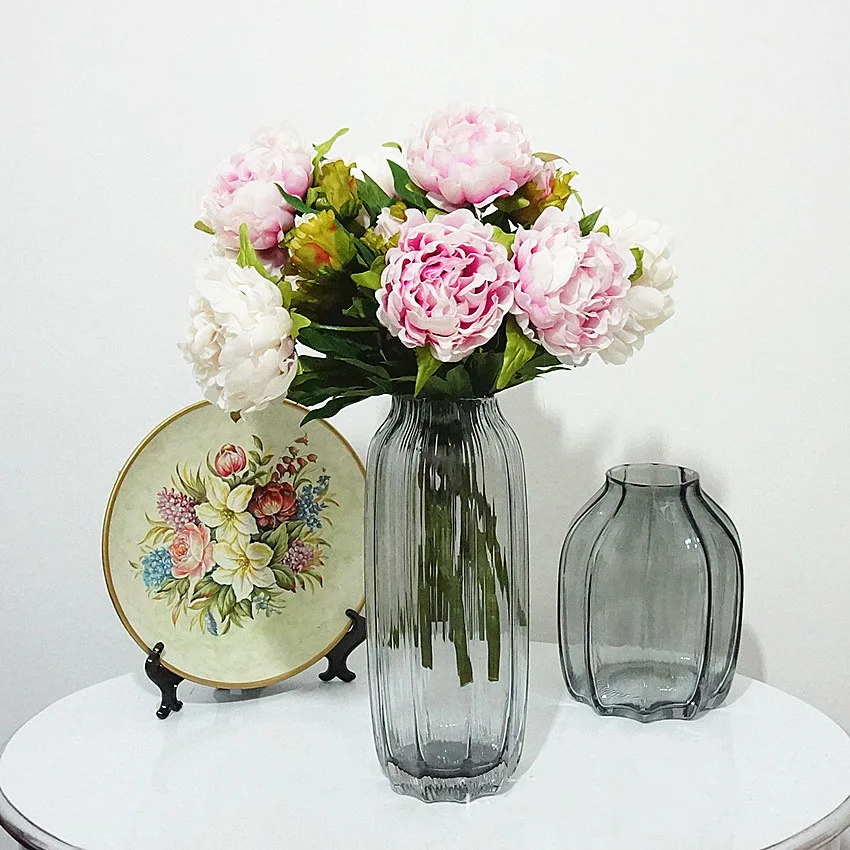 fake peonies artificial flower silk peony wedding decoration  (15)