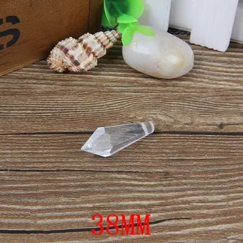 

10pieces/lot Clear Chandelier Glass Crystals Lamp Prisms Parts Hanging Pendants height 38mm(1.5")
