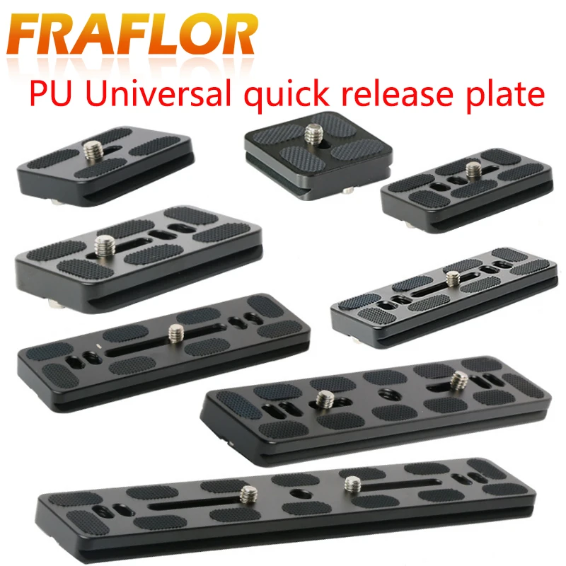 

PU series Aluminum Alloy Tripod Head Quick Release Plate PU40 PU50 PU60 PU70 P100 With 1/4 inch Mounting Screw for SLR camera