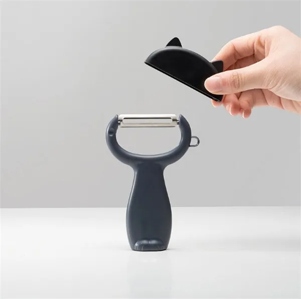 

Cat shape with lid Multi Peel Stainless Steel Blade Zesters Kitchen Tools Magic Peeler