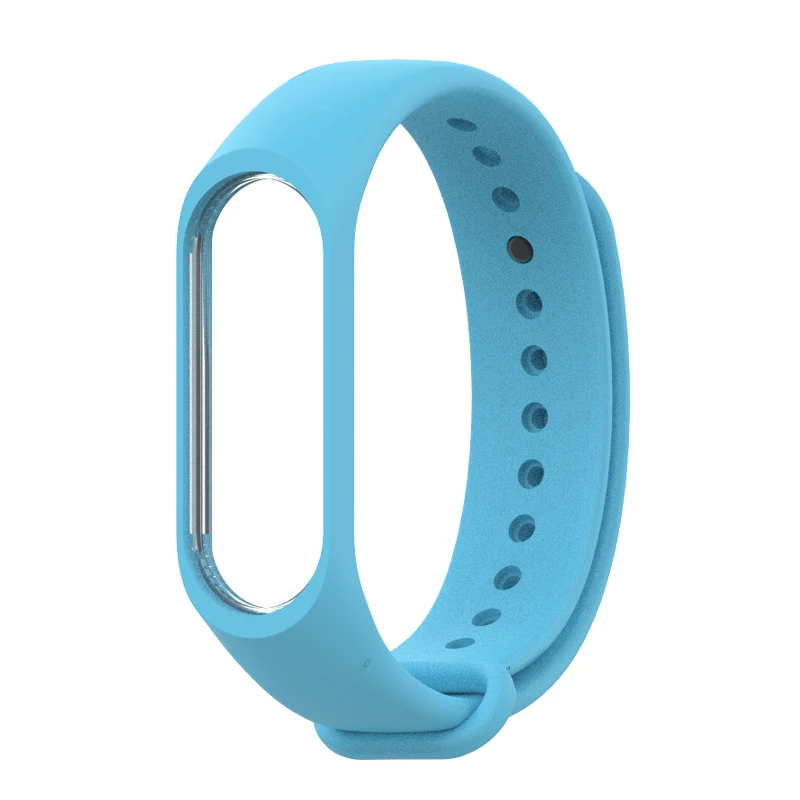 Силиконовый браслет mi Band 3, ремешок mi band 3, цветной ремешок, браслет, сменный смарт-браслет для Xiaomi mi, ремешок 3, аксессуары - Цвет: blue