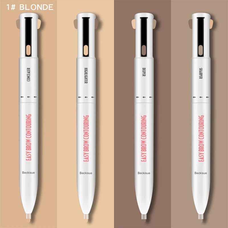 Shellhard 4-в-1 легко носить контур для бровей ручка подсветка для мануального татуажа бровей, брови контур татуировки ручка карандаш для бровей краситель