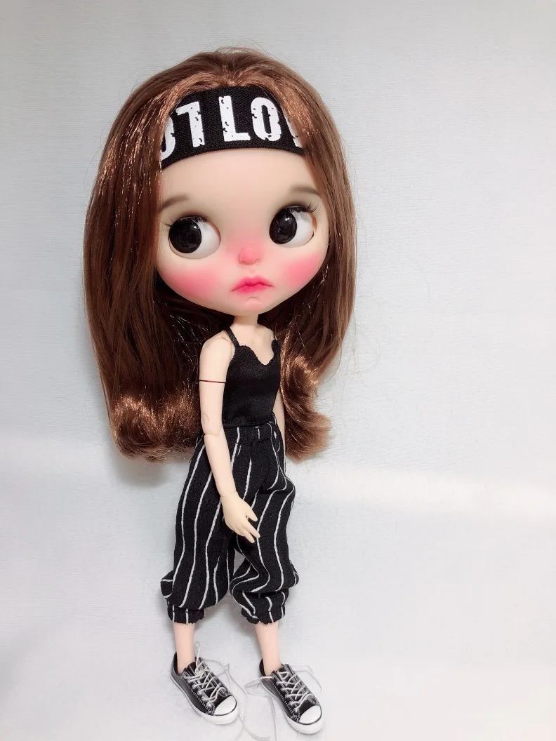 Кукла Blyth 1/6 аксессуары для кукол azone одежда ручной работы черный жилет брюки в