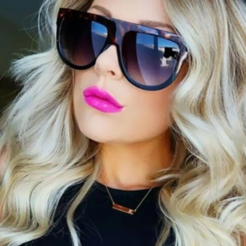 RBUDDY женские солнцезащитные очки lunette soleil femme с плоским верхом классические Супер брендовые Дизайнерские Большие женские CL оттенки солнцезащитные очки