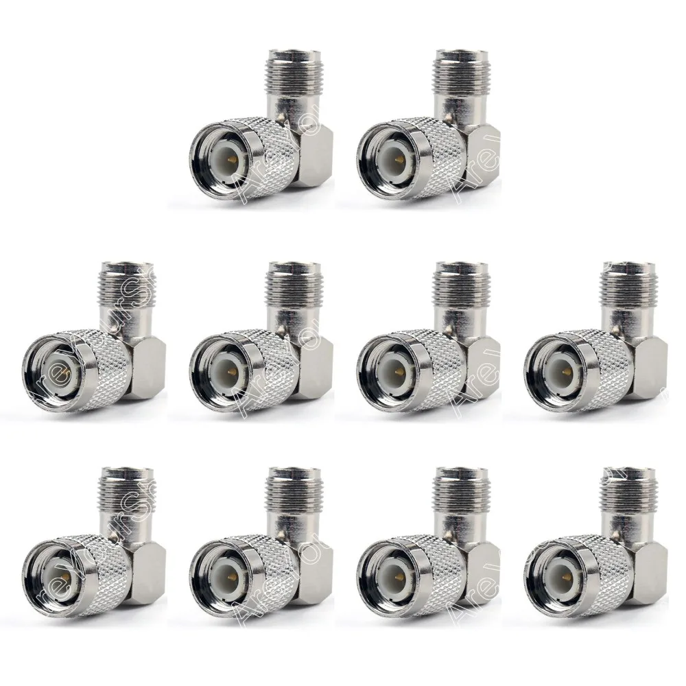 

Areyourshop Sale 10Pcs Adapter 90 Degree TNC Plug Male To TNC Female Jack RF Connector Right Angle