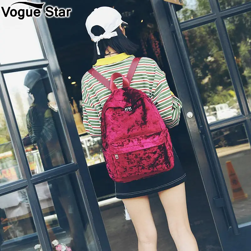 De gran capacidad para adolescentes chicas mujer Mochila de escuela de almacenamiento de bolsa de Mochila de moda de terciopelo de las mujeres Mochila M22 De gran capacidad para adolescentes chicas mujer Mochila de escuela de almacenamiento de bolsa de Mochila de moda de terciopelo de las mujeres Mochila M22