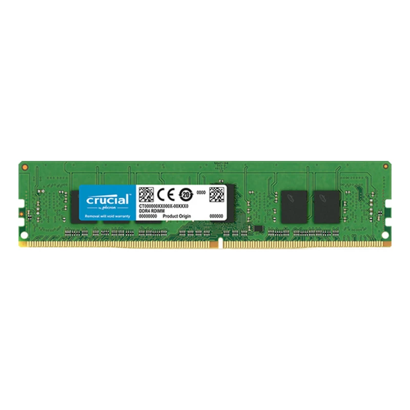 

Crucial 4GB DDR4-2666 RDIMM, 4 GB, 1 x 4 GB, DDR4, 2666 MHz, 288-pin DIMM, Verde