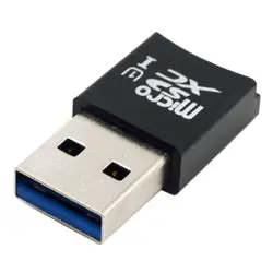 Maikou мини Размеры USB 3,0 Micro SD/SDXC TF Card Reader адаптер-черный