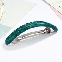 

CHIMERA Acrylic Barrettes Green Arched Hair Clips Women's Hair Pin Clamp Elegant Retro Ponytail Clip for Thick Hair