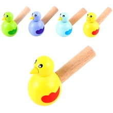 Красочный Рисунок свисток Новая игрушка для ванной деревянная птица свисток Bathtime музыкальная игрушка малыш ранний инструмент развивающий детский подарок