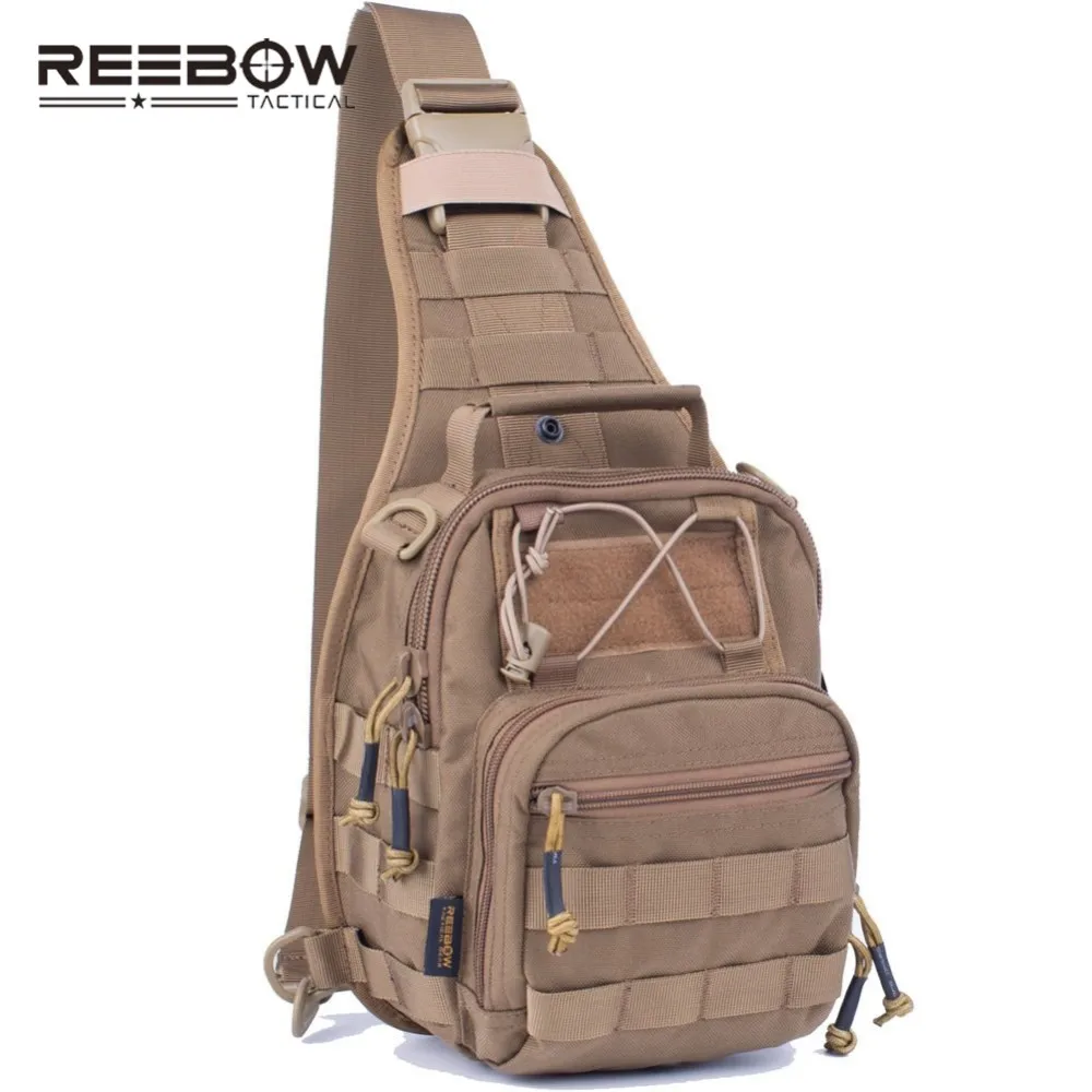 Reebow Тактический Для мужчин открытый sling bag Молл груди пакет для Охота Бег Airsoft спортивный Пейнтбол 1000D Cordura камуфляж мешок