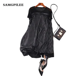 2019 New Fashion Samgpilee Casual A-line Patchwork Short Sleeve Lace Knee-length Natural O-neck Summer Women Dresses Plus Size 2019 New Fashion Samgpilee Casual A-line Patchwork Short Sleeve Lace Knee-length Natural O-neck Summer Women Dresses Plus Size