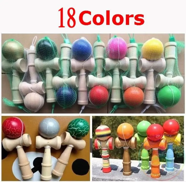 240 шт FedEx 18 цветов смешная традиционная игра шар Kendama красочный профессиональный подарок образец оптом подгонянный