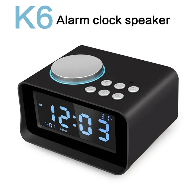 UK/EU/US Plug Multi-function Digital LED Alarm Clock Wireless Bluetooth Speaker Smart LED Night Light Table Lamp Alarm Clocks