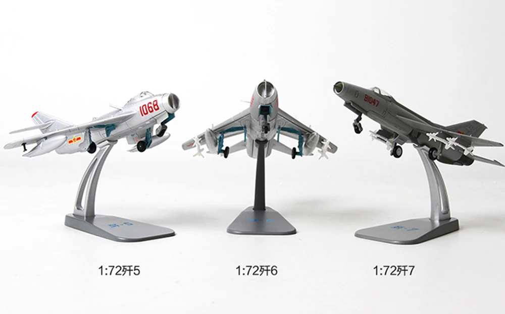 Детские игрушки 1/72 литья под давлением сплав J-5/J-6/J-7 сверхзвуковой самолет Истребитель модель игрушка коллекционная подарок для детей