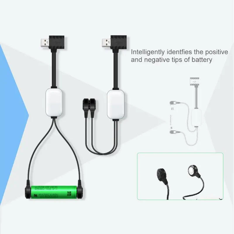 

A10 Battery Charger for Li-ion Batteries Multifunction Magnetic USB Charger Mini Charging/Discharging Power Bank For 18650 25500