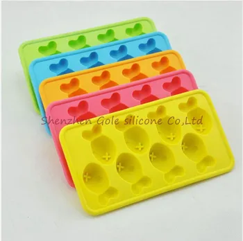 

200pcs/lot Luo Hasi Q fish ice lattice - animals silicone ice box ice lattice ice mold creative gifts