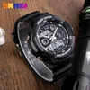 SKMEI Brand 50m Waterproof Children's Watches LED Multifunction Dual Time Quartz Digital Kids Wrist Watches Children Dress Watch 2