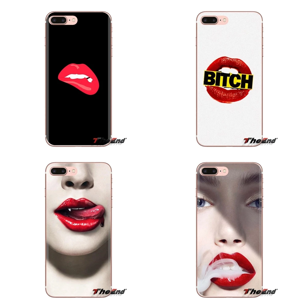 セクシーな赤唇写真電話壁紙 2 Ipod Touch の Apple の Iphone 4 4 S 5 5 S Se 5c 6 6 S 7 8 Xr Xs プラス最大 Tpu シリコンケース フィットケース Aliexpress