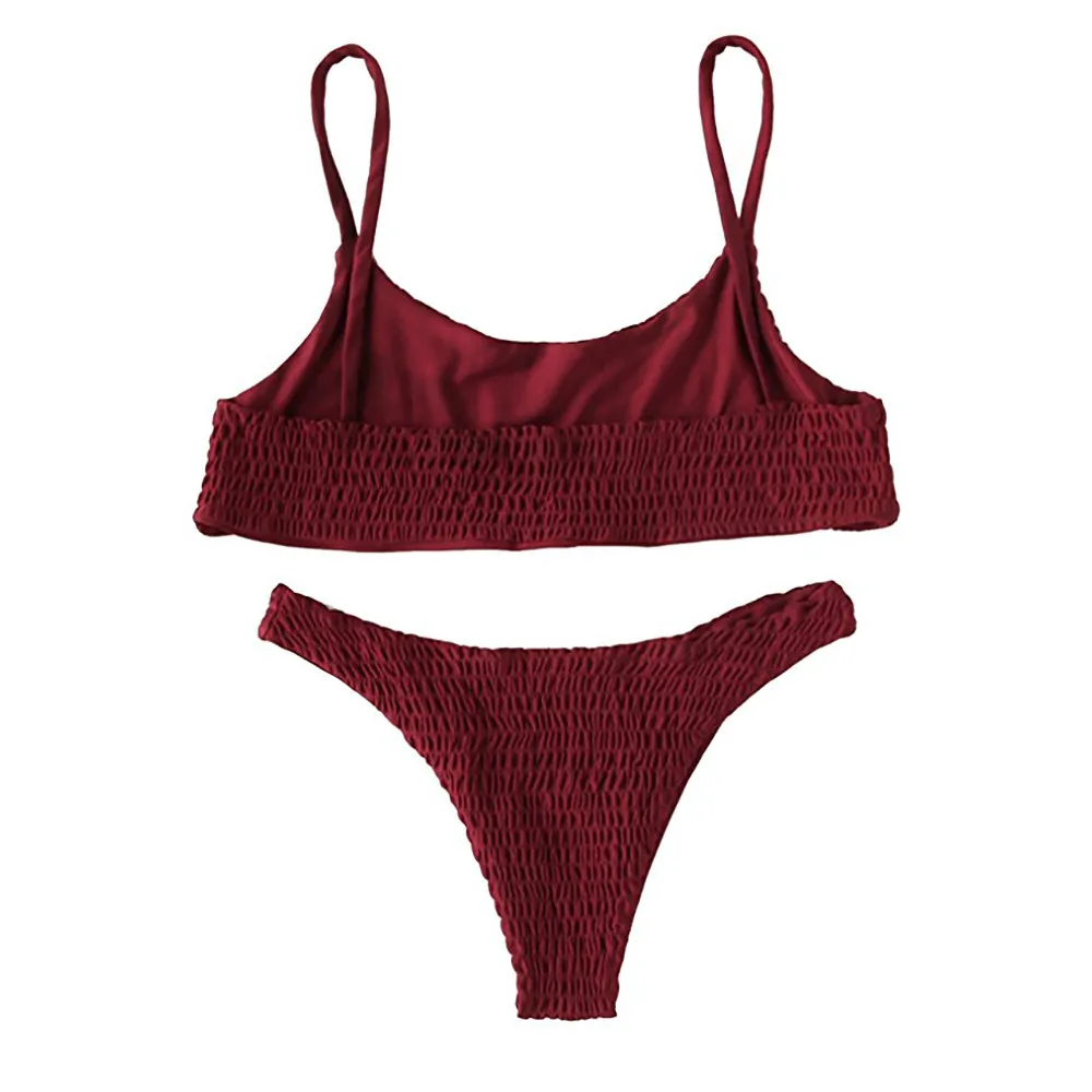 Swimsuit women Swimsuit bikini 2019 Women Bandage Push-up Padded Bra Bikini Set Swimsuit Swimwear Bathing female swimsuit fused-3