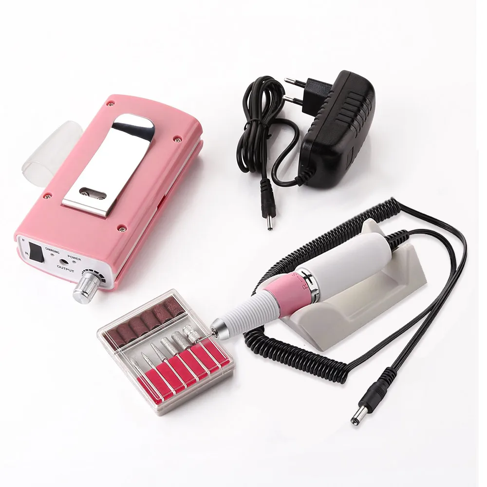 

35000RPM Electric File Drill Nail Art Polisher Tool Chargeable Bit Portalble Professional Manicure Pedicure Kit Sand Accessory