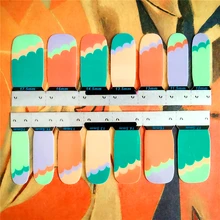 Nail Wraps Stickers, Abstract Wavy Designs, Waterproof Nail Arts Polish Gel Foils Keep 2-3 weeks