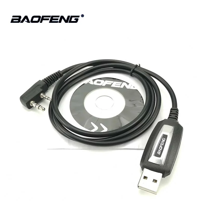 

1/2pcs Baofeng TK Port USB Programming Cable CD Driver For Baofeng UV-5R 888S UV-5RE UV-82 F8+ Walkie Talkie 10 KM Two Way Radio
