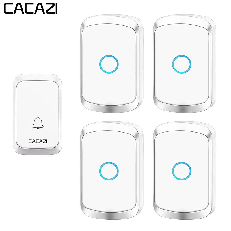4 Volumes 1 Transmitter 2 Receivers 28 Chimes Waterproof Wireless Doorbell