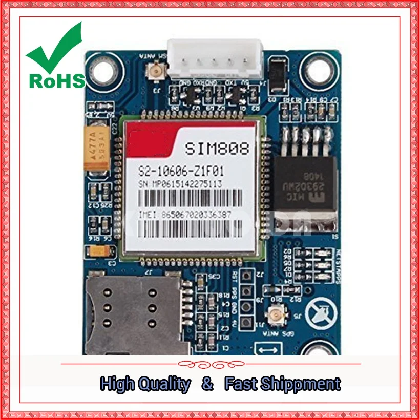 

SIM808 module instead of SIM908 GSM GPRS GPS positioning SMS data transmission board