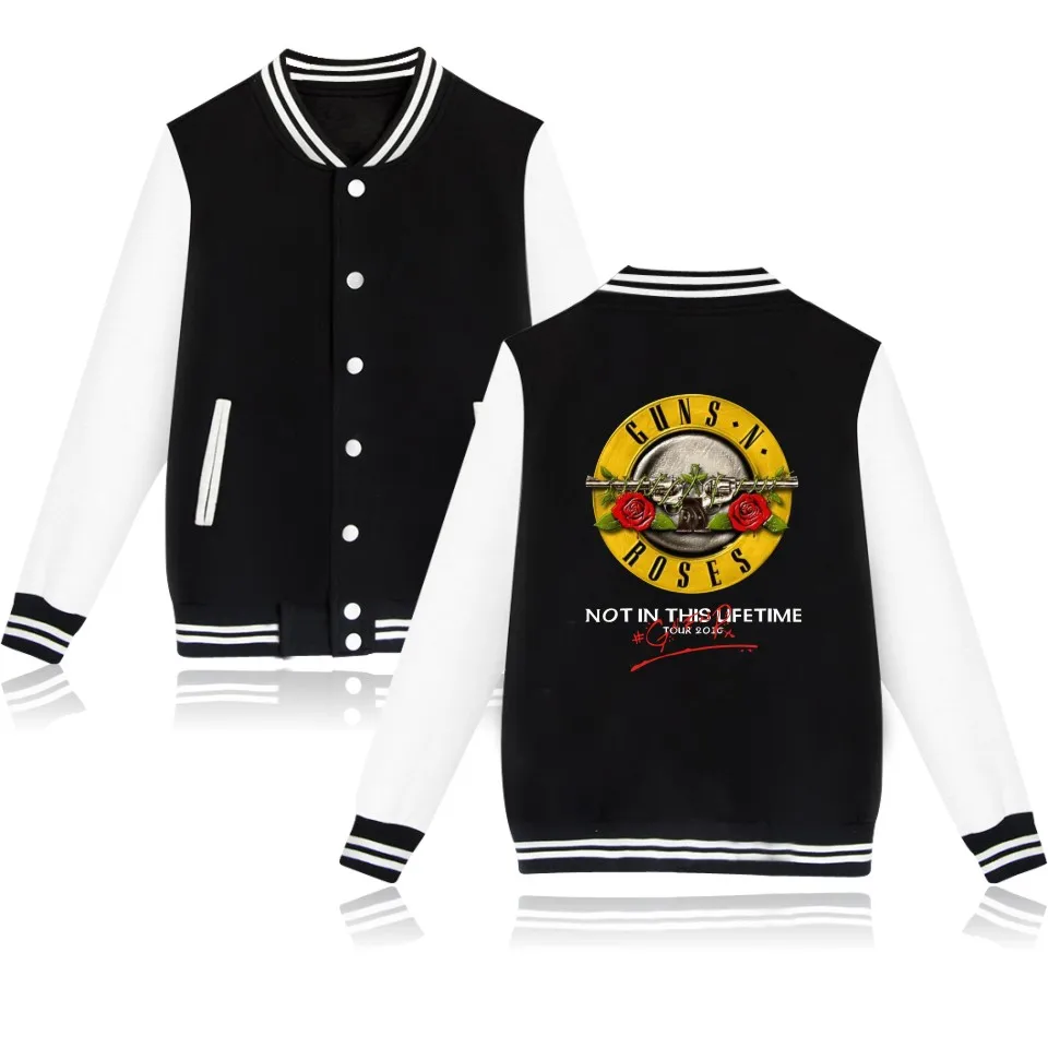 Мужская и Женская бейсбольная куртка GUNS N' ROSES модные мужские куртки пальто для
