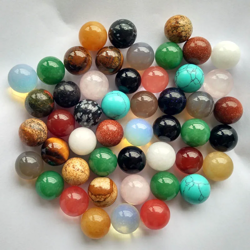 

2016 fashion assorted natural stone round ball shape no hole beads for jewelry making 12mm wholesale 50pcs/lot free shipping