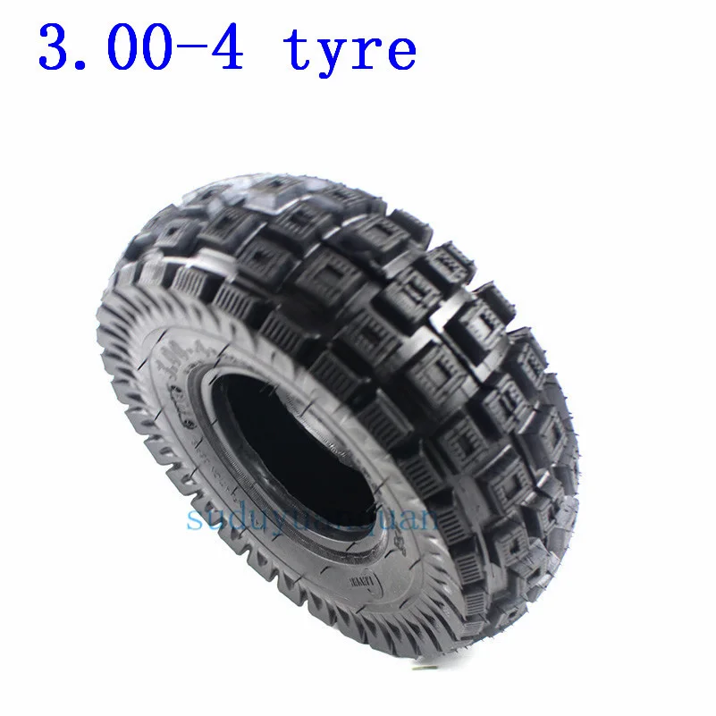 Two Options High quality tyres 3.00-4(10"x3", 260x85) Knobby Scooter, ATV and Go Kart Electric scooter DIY Tires and Tube Set