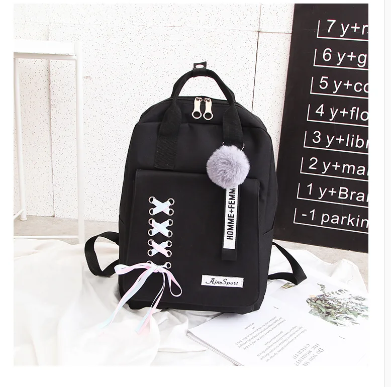 Харадзюку Оксфорд лента для рюкзака девушка школьные сумки для подростков колледж женский школьный ранец Высокая Студенческая сумка