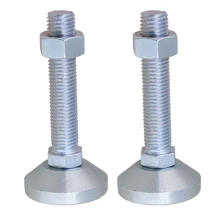 2 шт. 60 мм Диаметр M20x100mm резьба из углеродистой стали фиксированные регулируемые ножки для машинной мебели коврик для ног Максимальная нагрузка 2Ton кофейные ножки
