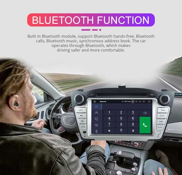 Besina Android 9,0 автомобильный dvd-плеер для hyundai IX35/TUCSON 2009- Мультимедиа gps Навигация стерео 2 Din автомагнитола wifi Аудио