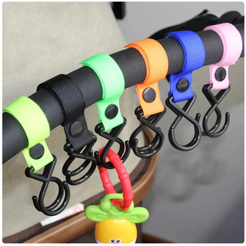 Multi Purpose Baby Stroller Hook Pushchair 360 Swivel Hanger Random