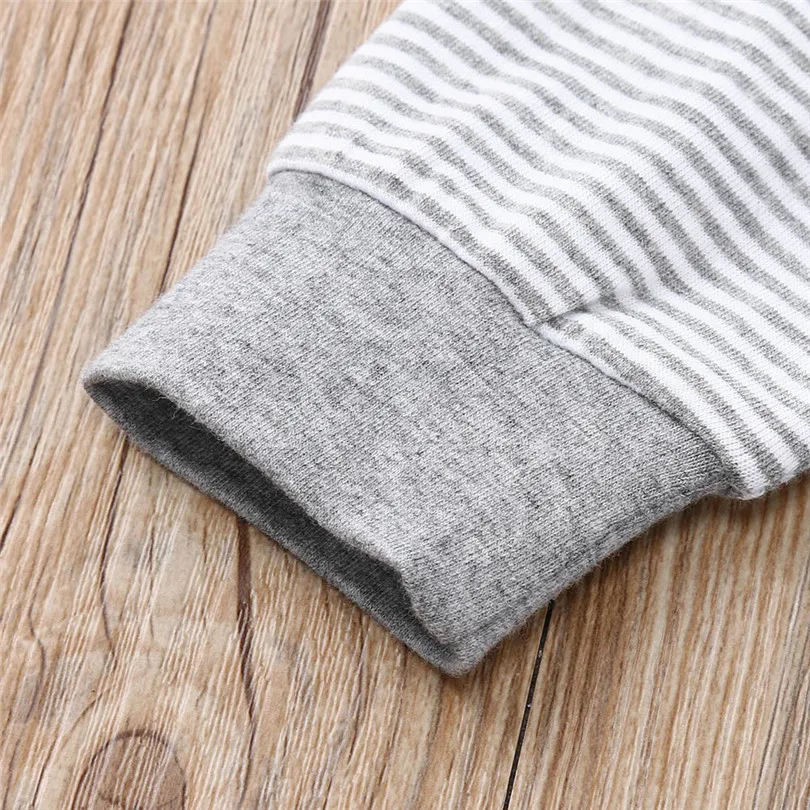 2019 new Newborn Baby Girls Boys Long Sleeve Zipper Packs Stripe Romper Jumpsuit Clothes fashion design (7)