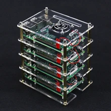 Акриловый чехол для Raspberry Pi 4 Model B прозрачный корпус Крышка