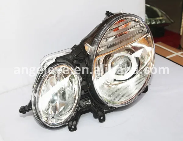 2005-2009 год для Benz W211 E200 E240 E280 E300 E320 E500 Head Lamp ХРОМ Корпус с серебристой рамкой