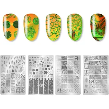 

9.5*14.5CM Flowers Pattern Nail Stamping Plates Image Painting Nail Art Stencils Template Manicure Nail Print Tool