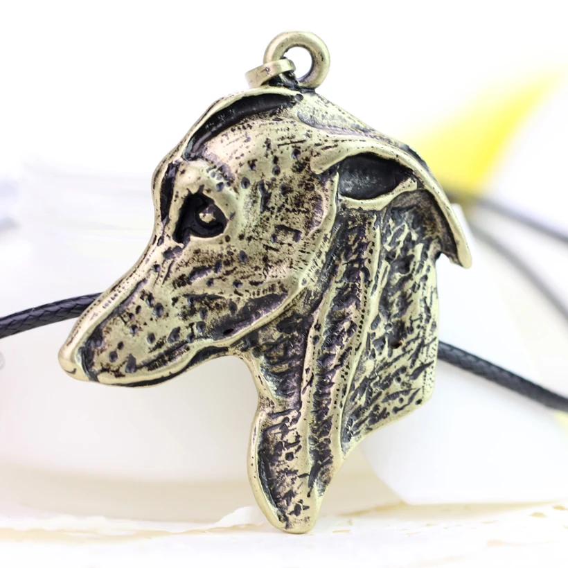 Tkuamigo Greyhound Dog Necklace Antique Silver Grey Hound Jewelry Dog
