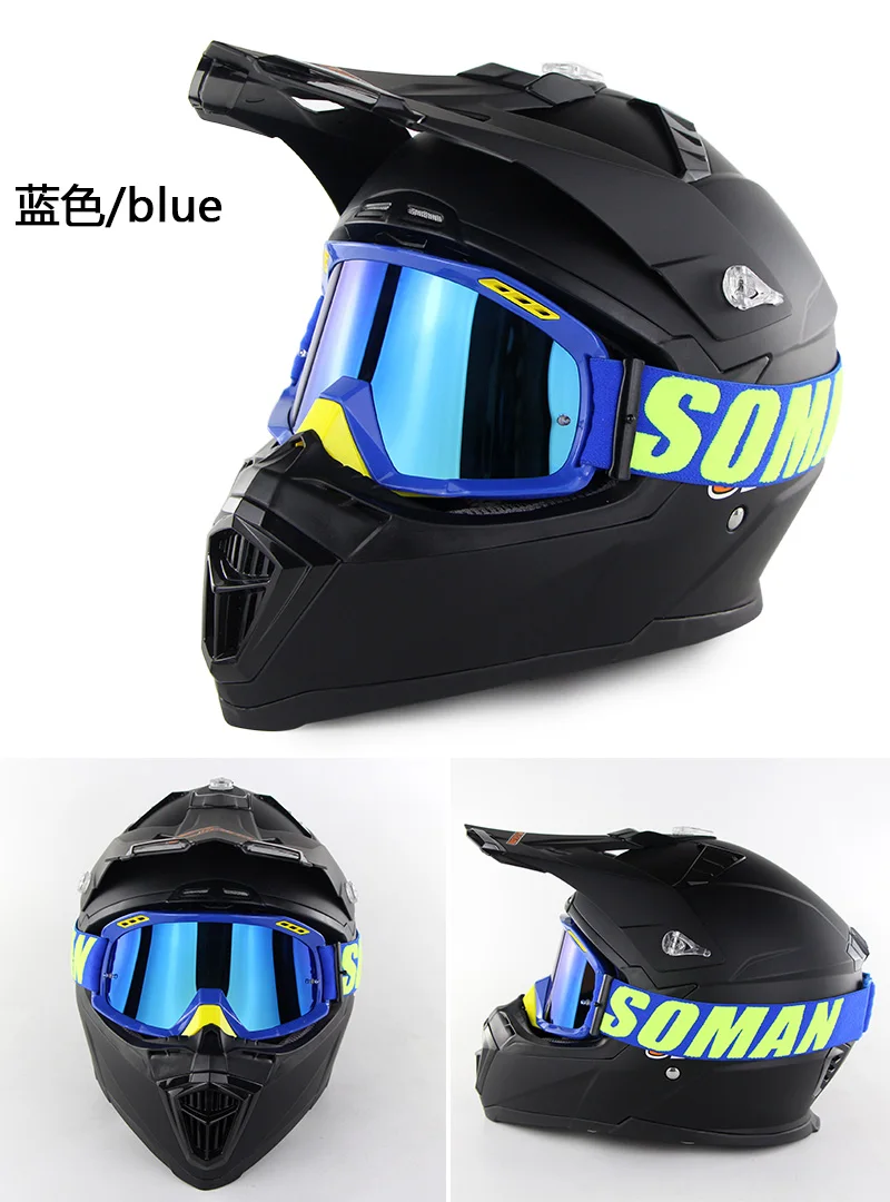 SOMAN мотокросса шлем очки мотоциклетные очки casco SM15-suit оторвать пленки+ прозрачные линзы