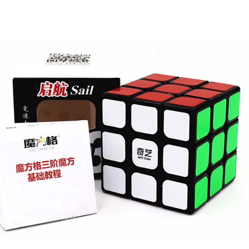 QIYI QIHANG 3x3x3 куб 3x3 магические кубики Professional 5,6 см черный белый стикер головоломка на скорость игрушки для детей подарок куб кубик рубика