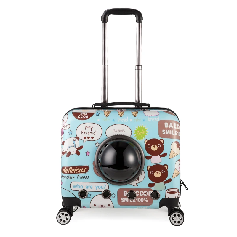 

Multifunction Pet Dog Car Box Bag Travel Cat Carrier Suitcase Trolley Case Backpack Outdoor Portable Bags Product Luggage B52