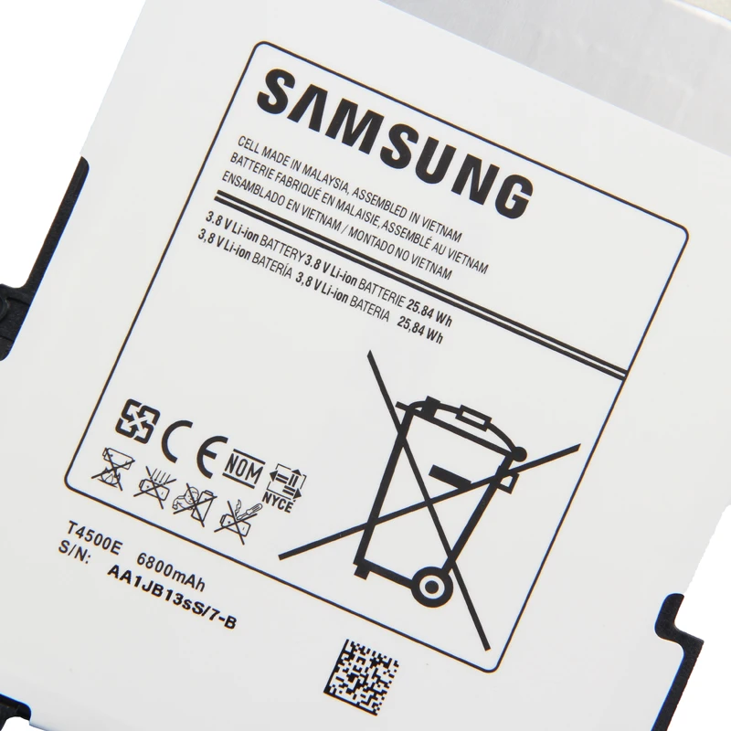 Original Replacement Samsung Battery For SAMSUNG Galaxy Tab3 P5200 P5220 P5210 Genuine Tablet Battery T4500E 6800mAh